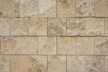 Square limestone wall