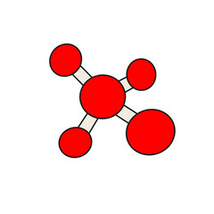red structure of a molecule