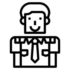 pilot line icon style