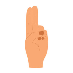 Mudra for happiness, Hand vector illustration, isolated