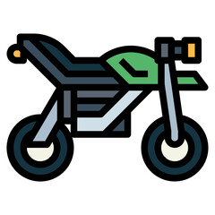 sport bike filled outline icon style