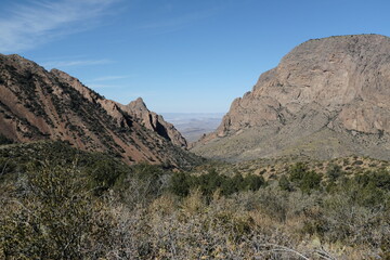 Beautiful rocky cliffs of Big Bend National Park, West Texas, USA