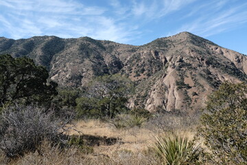 Beautiful rocky cliffs of Big Bend National Park, West Texas, USA