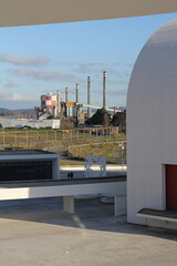 Obraz premium factory in Avilés where steel is produced thanks to coke batteries, in Asturias. Originally it was called Ensidesa