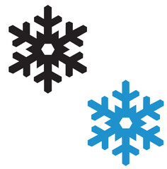 Signo de ilustración de icono de vector de nieve de invierno