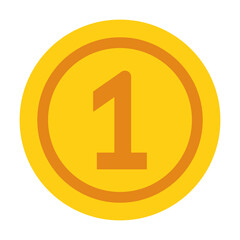 Gold coin icon png image with transparent background