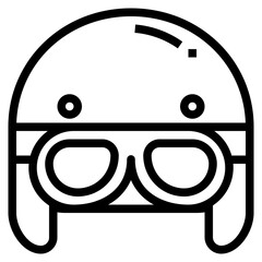 helmet line icon style