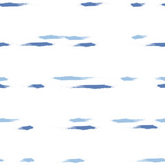 Seamless Stripe Pattern, Water vector background. rain drops brush stroke, curly paint lines, watercolor illustration