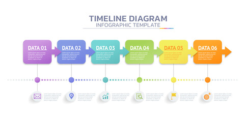timeline diagram infographic steps template background