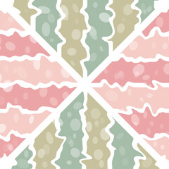 Fun doodle pattern background, abstract shapes, geometry, and colors. Modern patterns, contemporary art, square composition