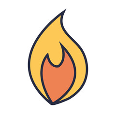 Fire flame icon PNG image with transparent background