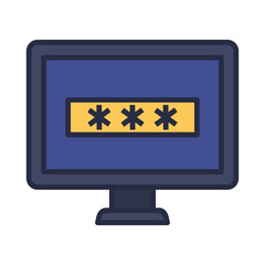 Computer screen icon png image with transparent background
