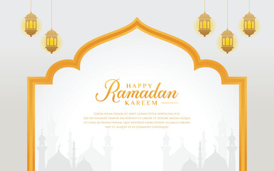 Obraz na płótnie Canvas Vector graphic of ramadan kareem background, suitable for banners, greeting cards, flyers, invitations, poster designs.