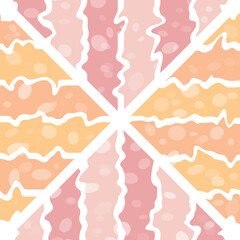 Fun doodle pattern background, abstract shapes, geometry, and colors. Modern patterns, contemporary art, square composition