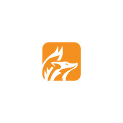 Fototapeta premium Fox logo for mobile application, fox icon