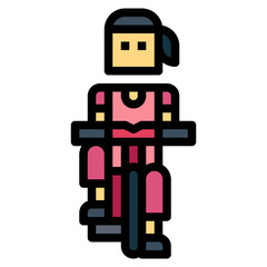 ride filled outline icon style