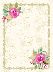 background with flowers for invitation