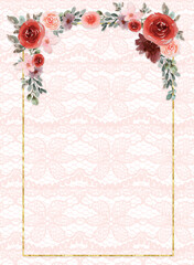 background with flowers for invitation