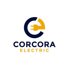 Obraz premium electrical service icon letter vector logo inspiration 