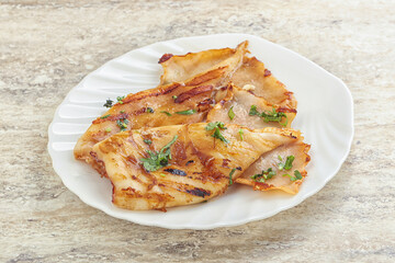 Grilled squid with unagi sauce