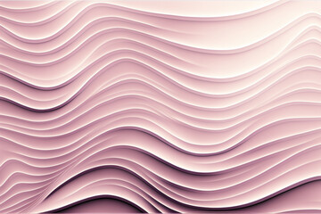 Paper waves pattern abstract spring pastel pink background. Generative AI