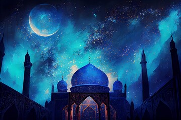Arabian nights Ramadan Kareem - obrazy, fototapety, plakaty
