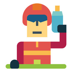 cyclist flat icon style