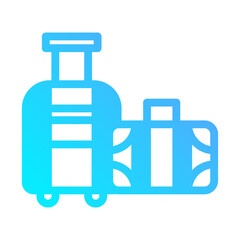 Icon Suitcase, backpacker, Holyday. editable file and color.