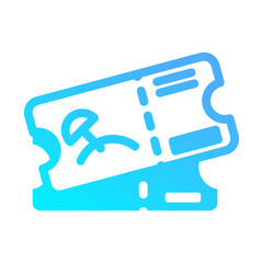 Icon Ticket Airplane, Ticket Travel, Vacation, Beach, Holyday. editable file and color.