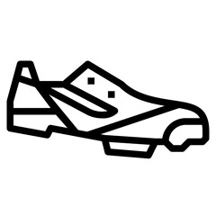 bike shoes line icon style