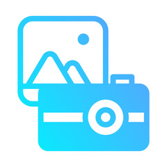 Icon Camera and Picture, Holyday. editable file and color.
