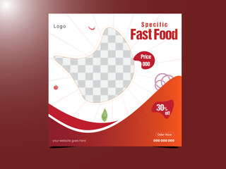 Restaurant food menu Social Media Post Design,food design template for marketing, social media post design layout