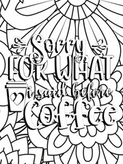 Funny-Quotes Coloring pages. Coloring page for adults and kids. Vector Illustration.