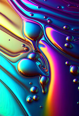 Holographic Liquid Background - Generative AI Illustration