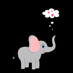 baby elephant vector illustration
