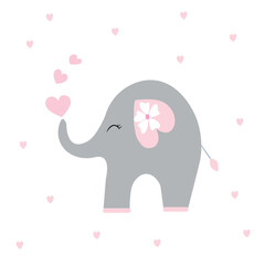 Obraz na płótnie Canvas baby elephant vector illustration