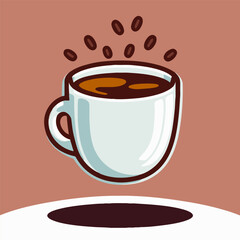 Coffee design over white background, vector illustration. Vector illustration.