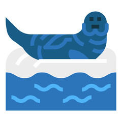 seal flat icon style