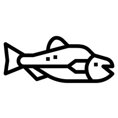 salmon line icon style