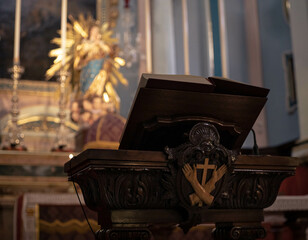 Bible ready at the church in Malta