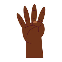 afro hand human counting