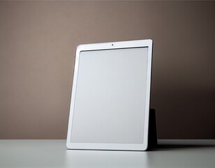 Minimalist Blank iPad Tablet Mockup Scene Created with Generative AI