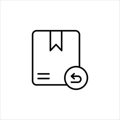Vector return shipping icon. simple thin line icons for websites, web design, mobile app, infographics