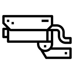security camera line icon style