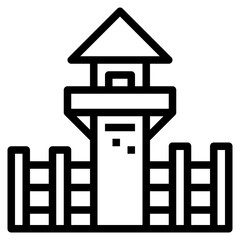 watchtower line icon style