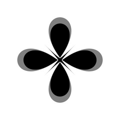 Flower on white background Round ornament Abstract flower element for creative design tasks Mandala Vector illustration