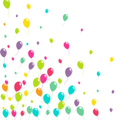 Bright Decoration Ballon Vector  White