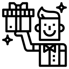 gift line icon style
