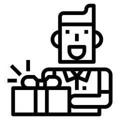 gift line icon style