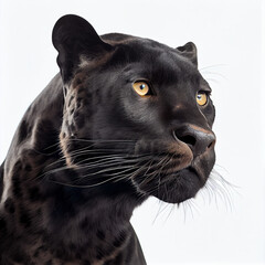 close up portrait of a leopard generative AI